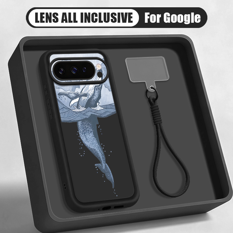 Google Pixel 9 - Custodia con cordino da polso e