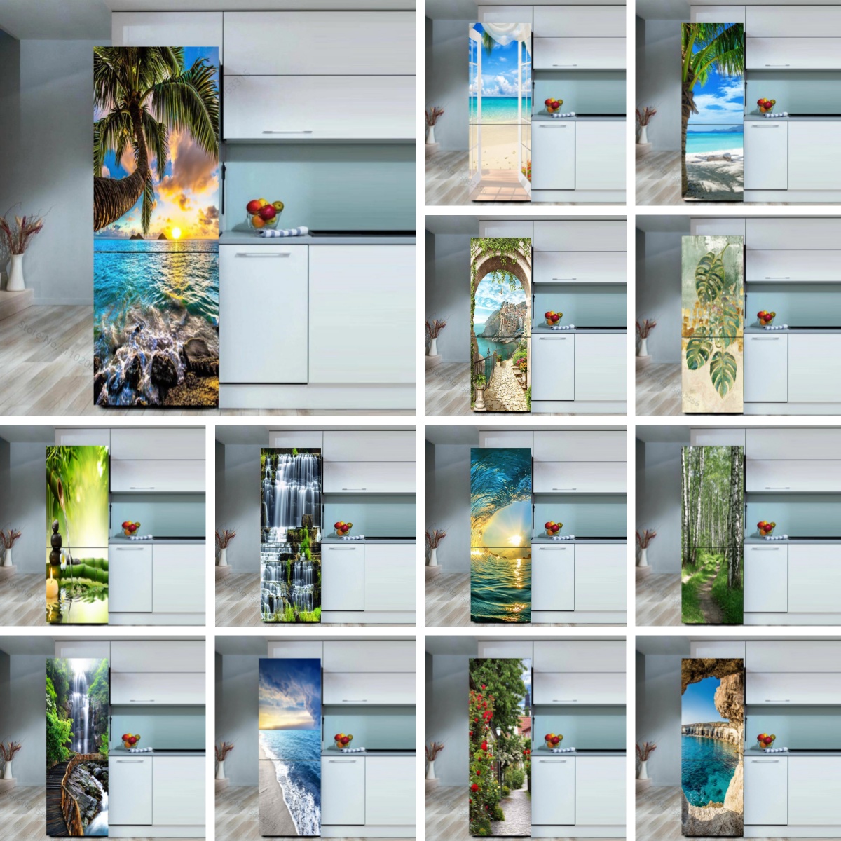 Seaside Beach Fridge Sticker D - Full Cover Adhesive recensione e prezzo