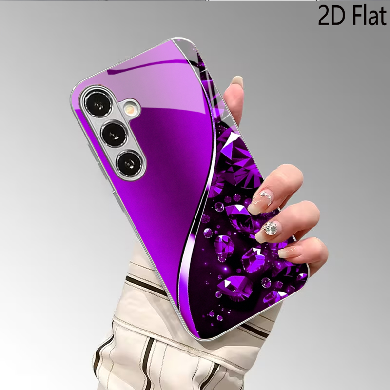 Sfondo con Gemme Viola per Sam - Samsung Galaxy A55 recensione e prezzo